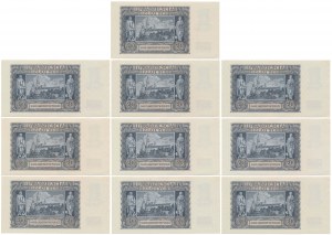 20 or 1940 - H - numéros consécutifs - paquet (10 pcs)