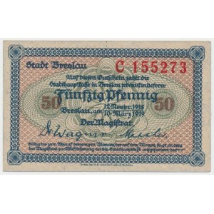 Breslau (Wrocław), 50 pfg 1918