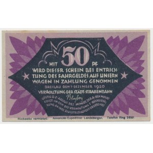 Breslau (Wrocław), 50 pfg 1920 - bon tramwajowy