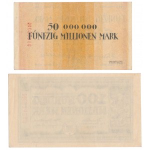 Breslau (Wrocław), 50 i 100 mln mk 1923 (2szt)