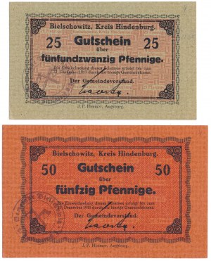 Bielschowitz (Bielszowice), 25 et 50 pfg 1917 (2 pcs)
