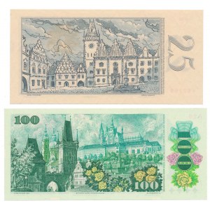 Czechosłowacja, 25 Korun 1958 i 100 Korun 1989 (2szt)