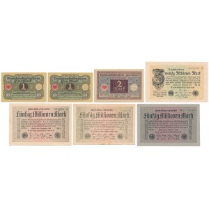 Germany, 1 - 50 mln mk 1920-1923 (7pcs)