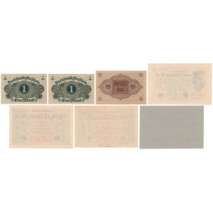 Niemcy, 1 - 50 mln mk 1920-1923 (7szt)