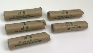 Bank rolls, 10 pennies 1981 - set (5pcs)