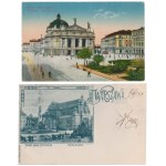 Lwów 1917 i Warszawa 1899 - zestaw starych pocztówek (2szt)
