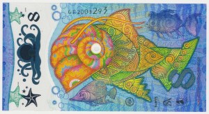 TestNote, Banknotes Factory of Kazakhstan, SURYS - GOLD FISH 2021