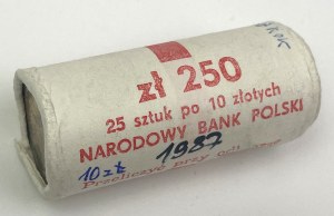 Rulon bankowy, 10 złotych 1987