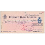 Wielka Brytania, District Bank Limited, Clitheroe - czek 1956