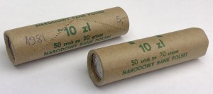 Bankové kotúčiky, 20 centov 1981 - sada (2ks)