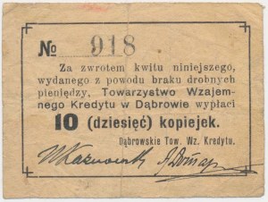 Dabrowa, Mutual Credit Society, 10 kopecks (1917)