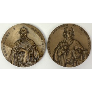 Medale, Kazimierz I Odnowiciel i Bolesław IV Kędzierzawy - zestaw (2szt)