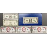 USA, 1 Dollar 2001 in folder + fancy bills (6pcs)