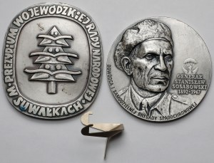 Medals National Council in Suwalki and General Sosabowski - set (2pcs) + knife