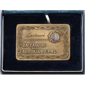 Plakieta, Za Zasługi dla Aeroklubu PRL - dla Lecha Nigerskiego