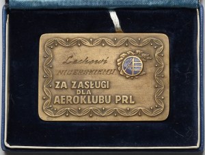 Plaque, For Meritorious Service to the Aeroclub of the People's Republic of Poland.