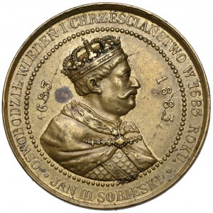 Medal, Commemoration of the Liberation of Vienna, Sobieski, 1883 - one-sided