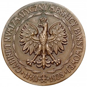 Medaille, Eröffnung des Kabinetts der Staatlichen Münze 1928