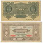 10.000 i 50.000 mkp 1922 - zestaw (2szt)