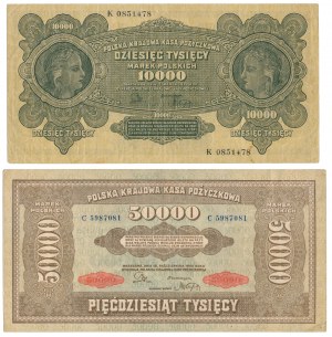 10.000 und 50.000 mkp 1922 - Satz (2 Stück)