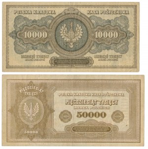 10,000 and 50,000 mkp 1922 - set (2pcs)