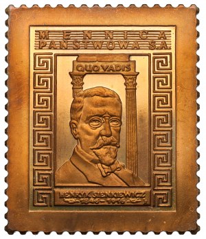 Sienkiewicz medal / State Mint - in the shape of a stamp