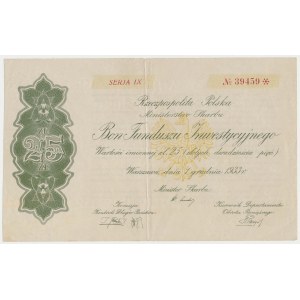 Bon Funduszu Inwestycyjnego, SERJA IX - 25 złotych 1933