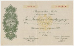 Investment Fund voucher, SERJA IX - 25 zlotys 1933