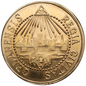Medal, Gdańsk, ZŁOTO, Pamiątka Odsieczy Wiedeńskiej 1998