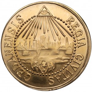 Medal, Gdańsk, ZŁOTO, Pamiątka Odsieczy Wiedeńskiej 1998