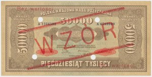 50,000 mkp 1922 - A - MODELLO - con perforazione
