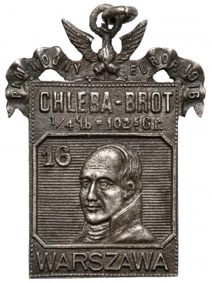 Medal, Pamiątka Wojny Europejskiej 1916 - Chleba-Brot