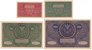 Set 1 - 1,000 mkp 1919 (4pcs)