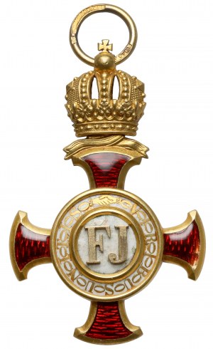 Austria, Franciszek Józef, Złoty Krzyż Zasługi Cywilnej z Koroną - najwyższy stopień - w ZŁOCIE