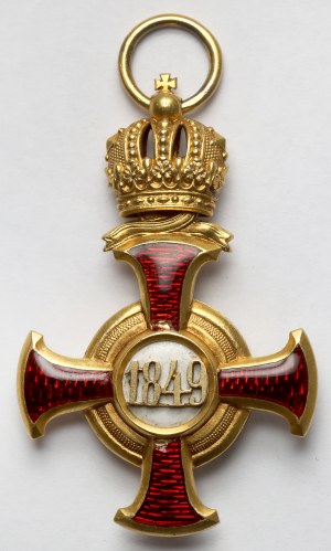 Austria, Franz Joseph, Gold Cross of Civilian Merit with Crown - highest degree - in GOLD