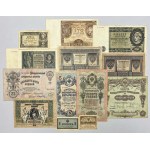 Zestaw banknotów polskich 1934-1941 + banknoty z Rosji (13szt)