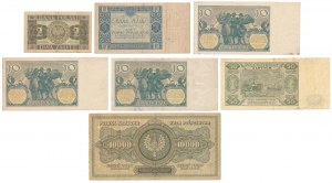 Inflation set + Polish zloty 1929-1948 (7pcs)