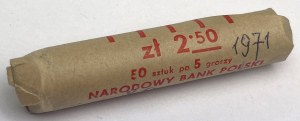 Bank roll of 5 pennies 1971