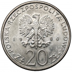 Próba CuNi 20 złotych 1980 Łódź 1905