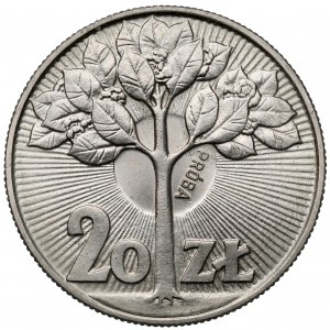 Próba CuNi 20 złotych 1973 Drzewo