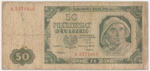 50 zloty 1948- 7 digits - A