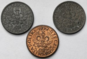 1 penny 1939 - set (3pcs)