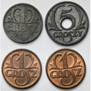 1-5 groszy 1939 - zestaw (4szt)