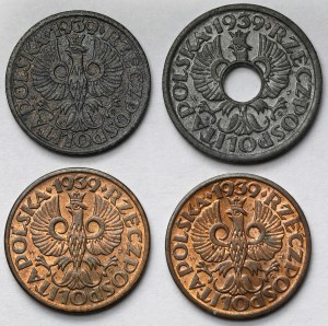 1-5 centesimi 1939 - set (4pz)
