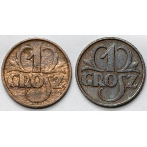 1 grosz 1933-1935 - zestaw (2szt)