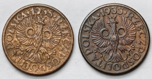 1 penny 1933-1935 - set (2pcs)