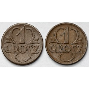 1 grosz 1923-1925 - zestaw (2szt)