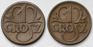 1 penny 1923-1925 - set (2pcs)