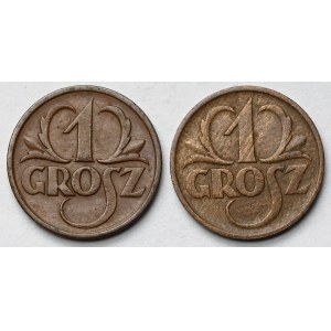 1 grosz 1927-1935 - zestaw (2szt)