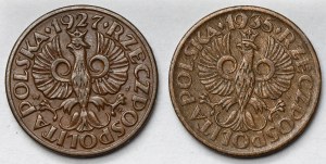 1 penny 1927-1935 - set (2pcs)